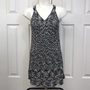 White House Black Market Chevron Knit Stretch Sleeveless Halter Dress Size S